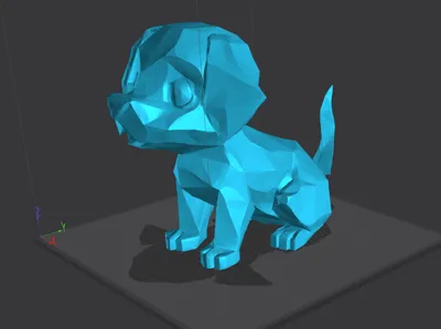 cute low poly  puppy
