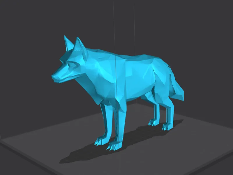 Low poly wolf