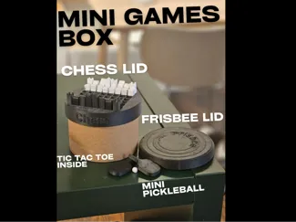 Portable Mini Game Box - Chess, frisbee, etc 