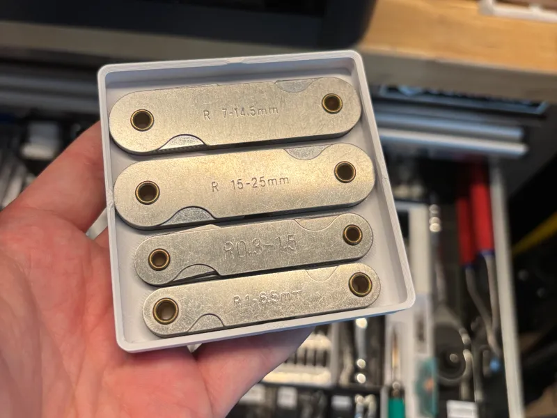 Radius Gauge Set Gridfinity Holder 2x2