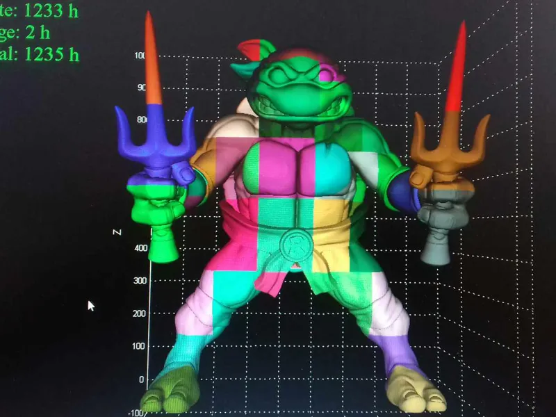Raphaël Life Size XL Turtle Ninja en 1 mètre 
