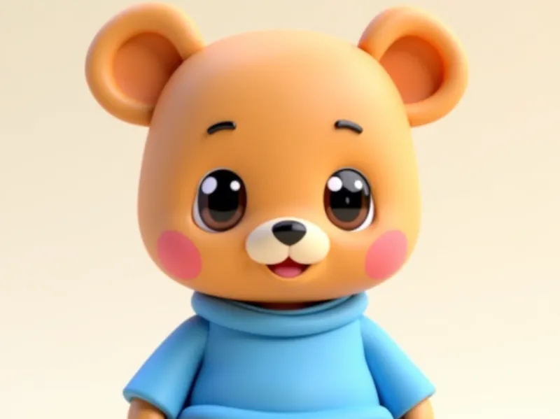 Panda with a Blue Sweater