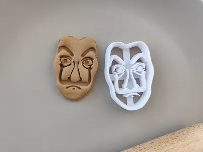 Salvador Dali Money Heist Mask Cookie Cutter
