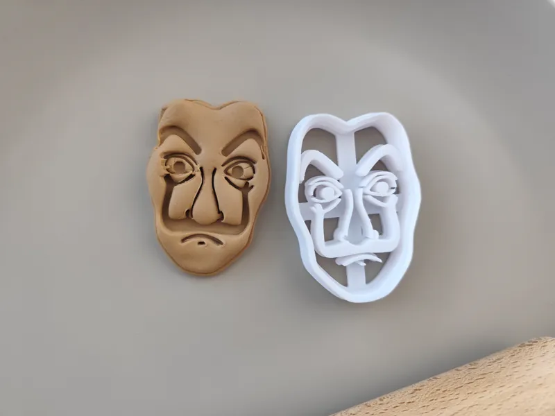 Salvador Dali Money Heist Mask Cookie Cutter