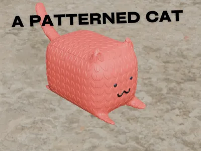 Cute Happy Patterned Cat