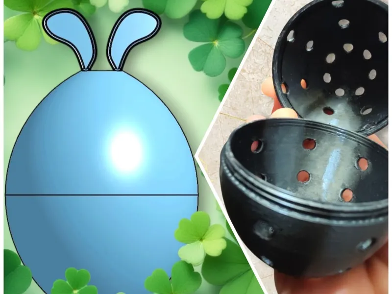 Threaded Bunny Egg-Nade Mystery Easter Prize Egg
