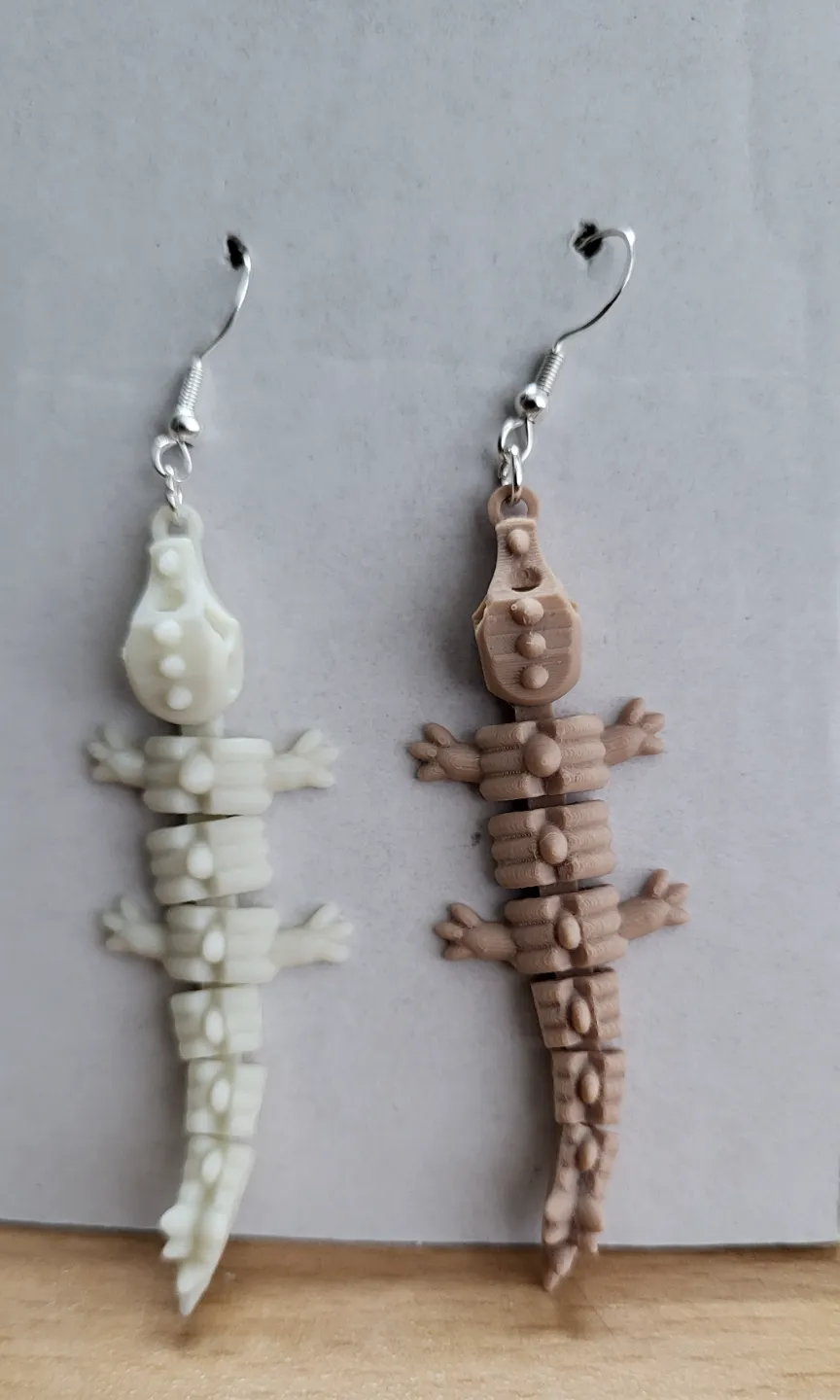 dragon skeleton earring view 4