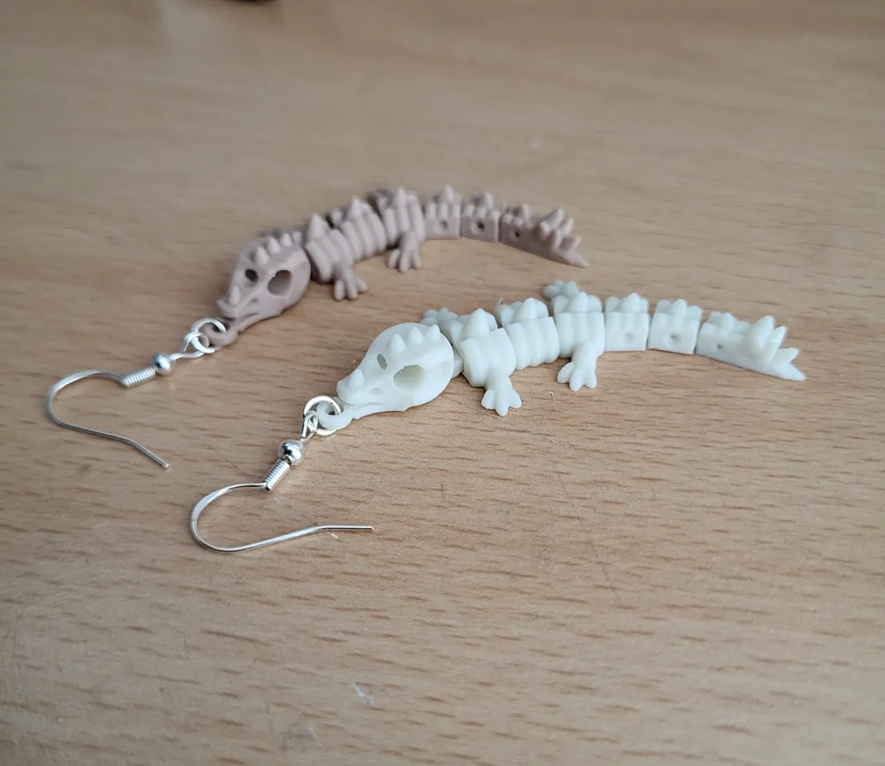 dragon skeleton earring view 2
