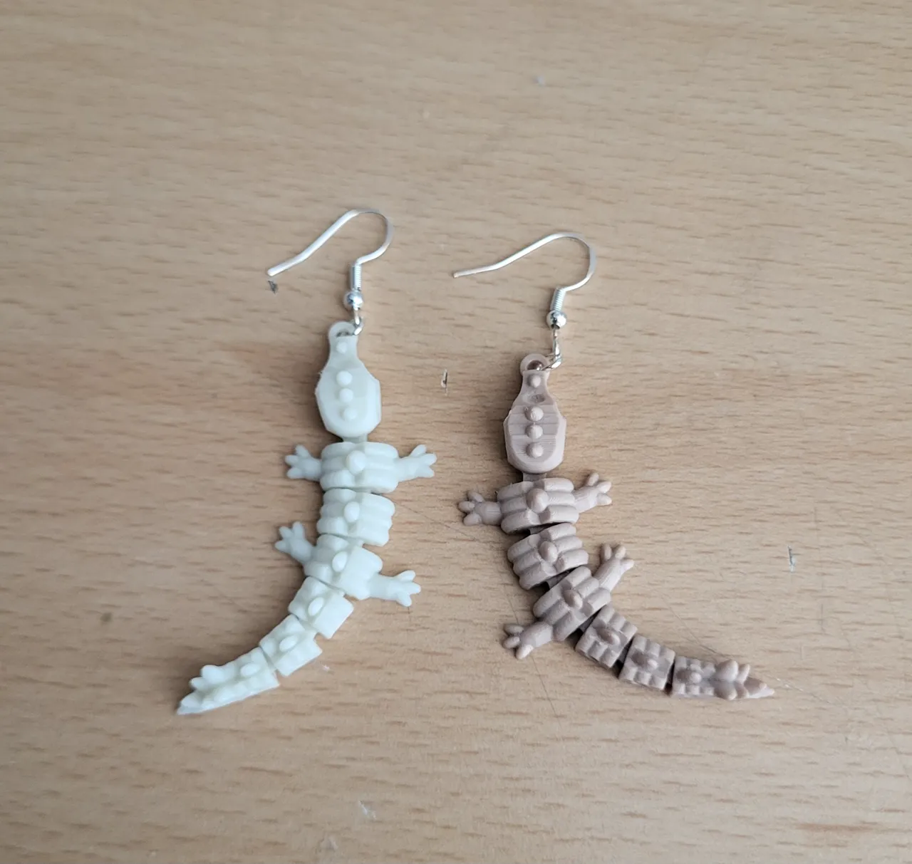 dragon skeleton earring view 3