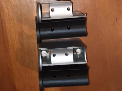 curved American fridge handle supports