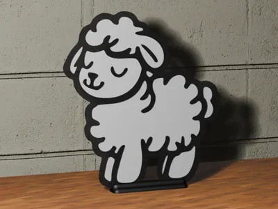 SHEEP DECOR ON STAND OR HENGED 