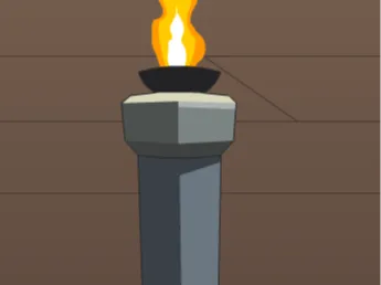 pillar with fire