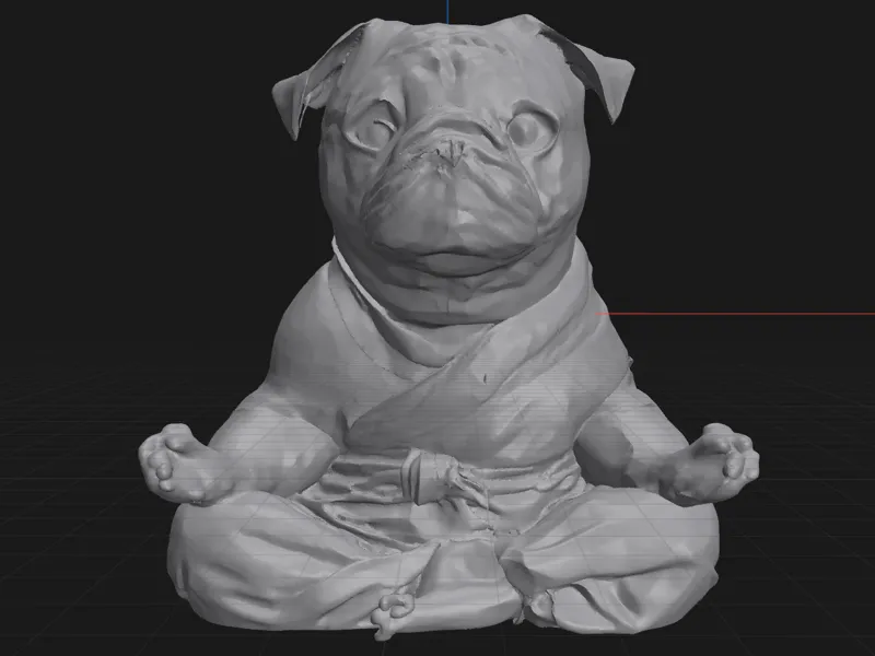 Cute Meditating Puggle Monk