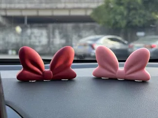蝴蝶结办公室桌面摆件电脑屏幕显示器车载装饰品