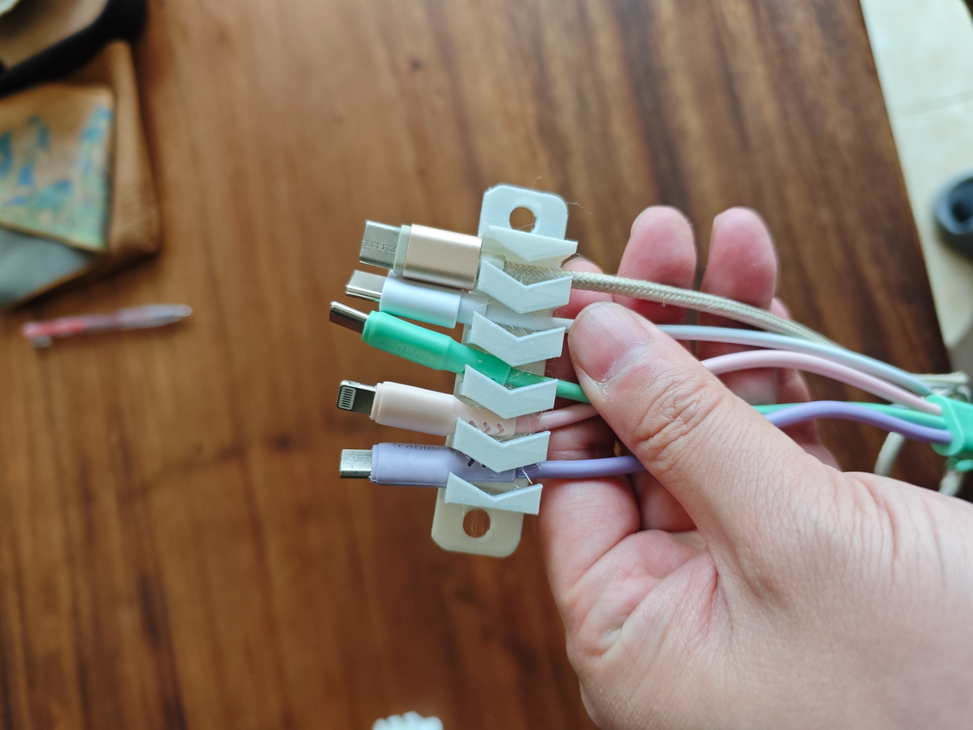 Desktop Cable Organizer, Cord Management Solution for Charging Cables ...
