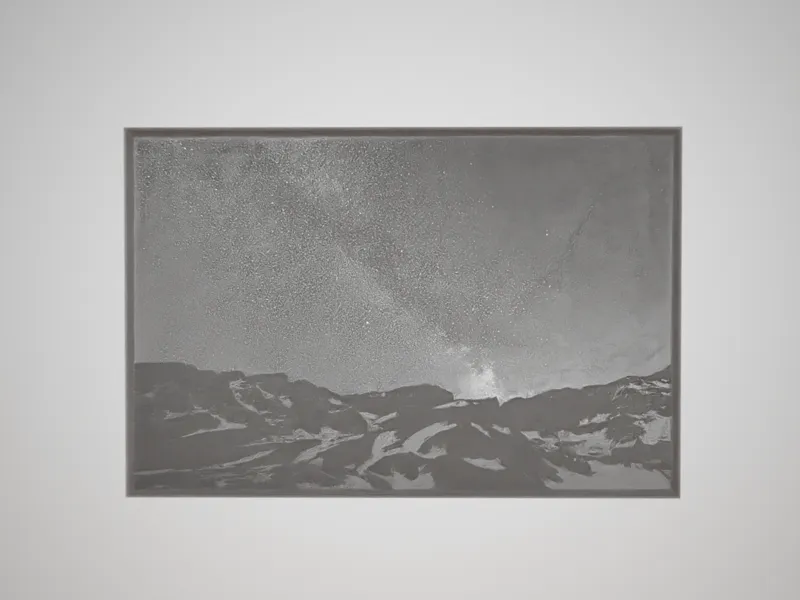 Memory Glow Night-Sky with Mountains