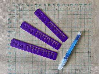 Cross stitch grid rulers