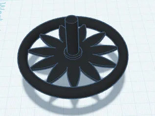 Spinning top with flower design