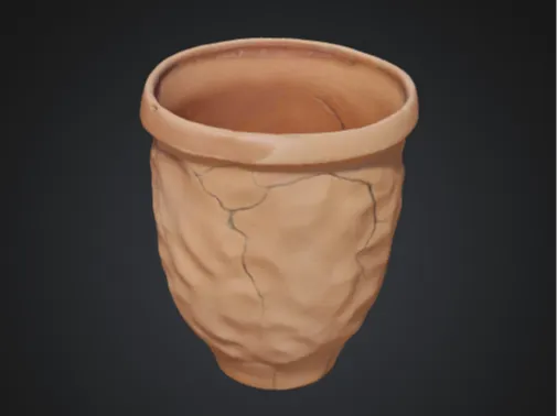 Antique Flower Pot V1