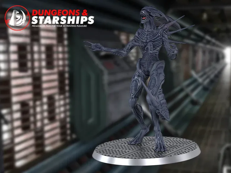 Xenomorph Queen - Pose 1 Roaring - Alien