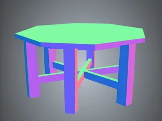 3d cool table for stickmans and small charakters