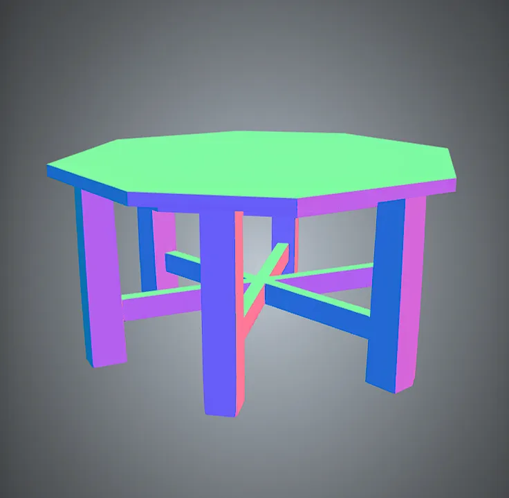Stick Table Model A stylish 3D table for stick figures and miniature characters by ...