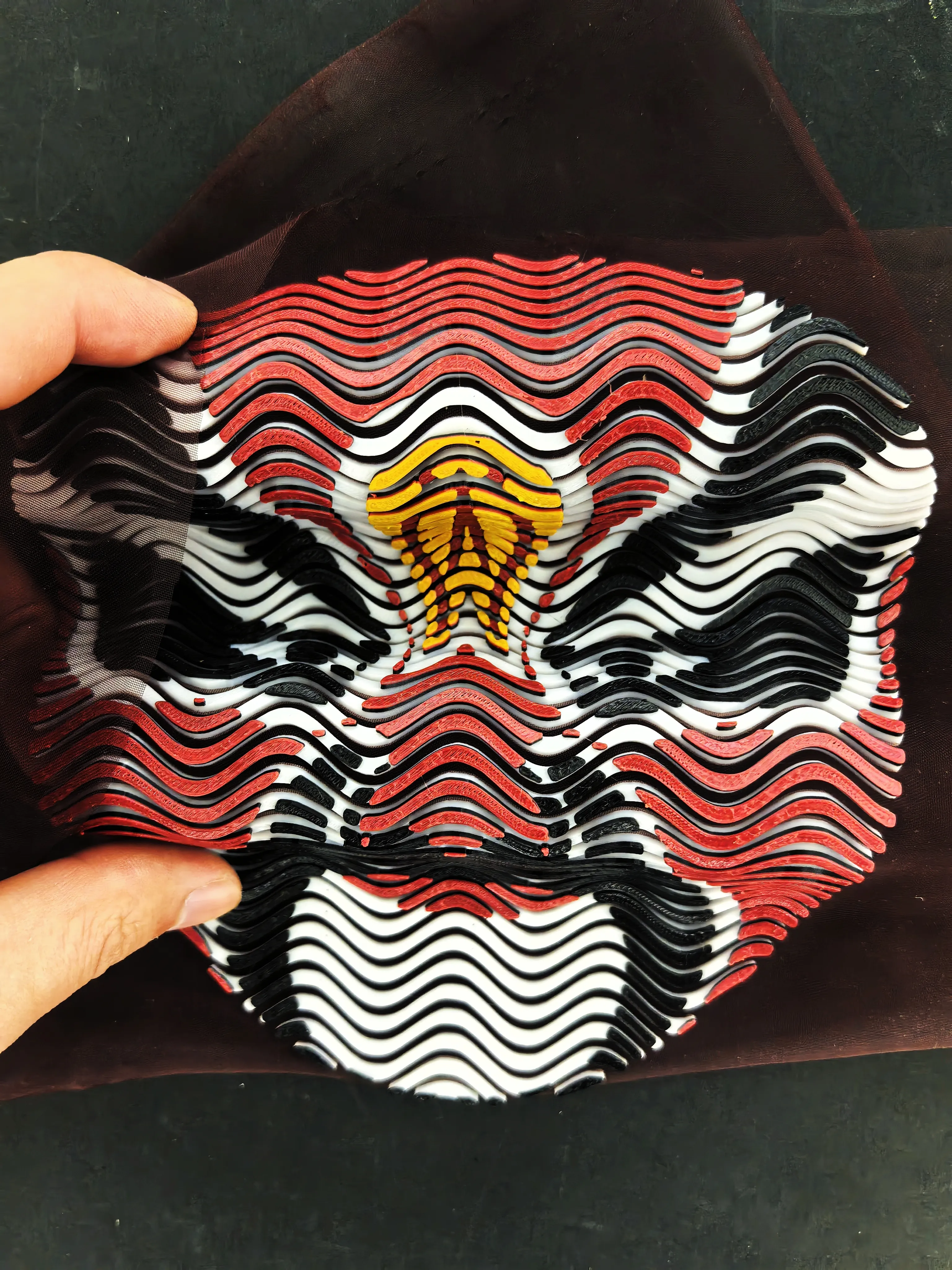 Peking Opera Mask 3D Printed Fabric by 一雕造物 - MakerWorld