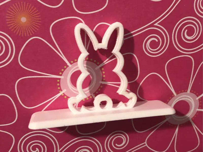 Sitting Bunny Name Card Place Holder