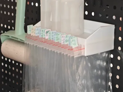 Pegboard Ziploc Bag Holder with Shelf