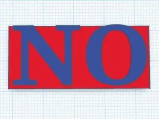 NO sign