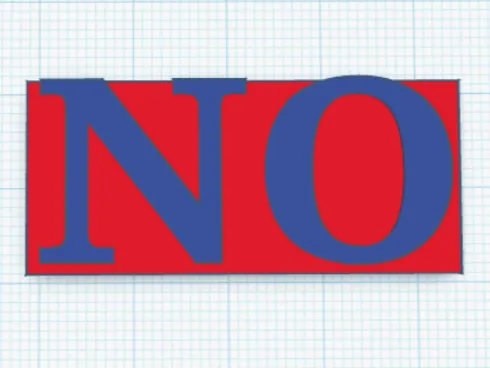 NO sign