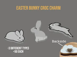 Easter Bunny Crocs Charm