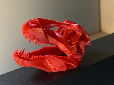 Low poly T-Rex skull