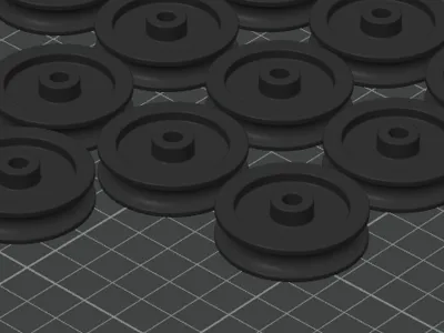 Guide rollers for rope thread cord