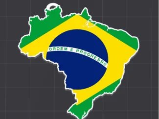 Brazil KeyChain - Chaveiro Bandeira Brasil