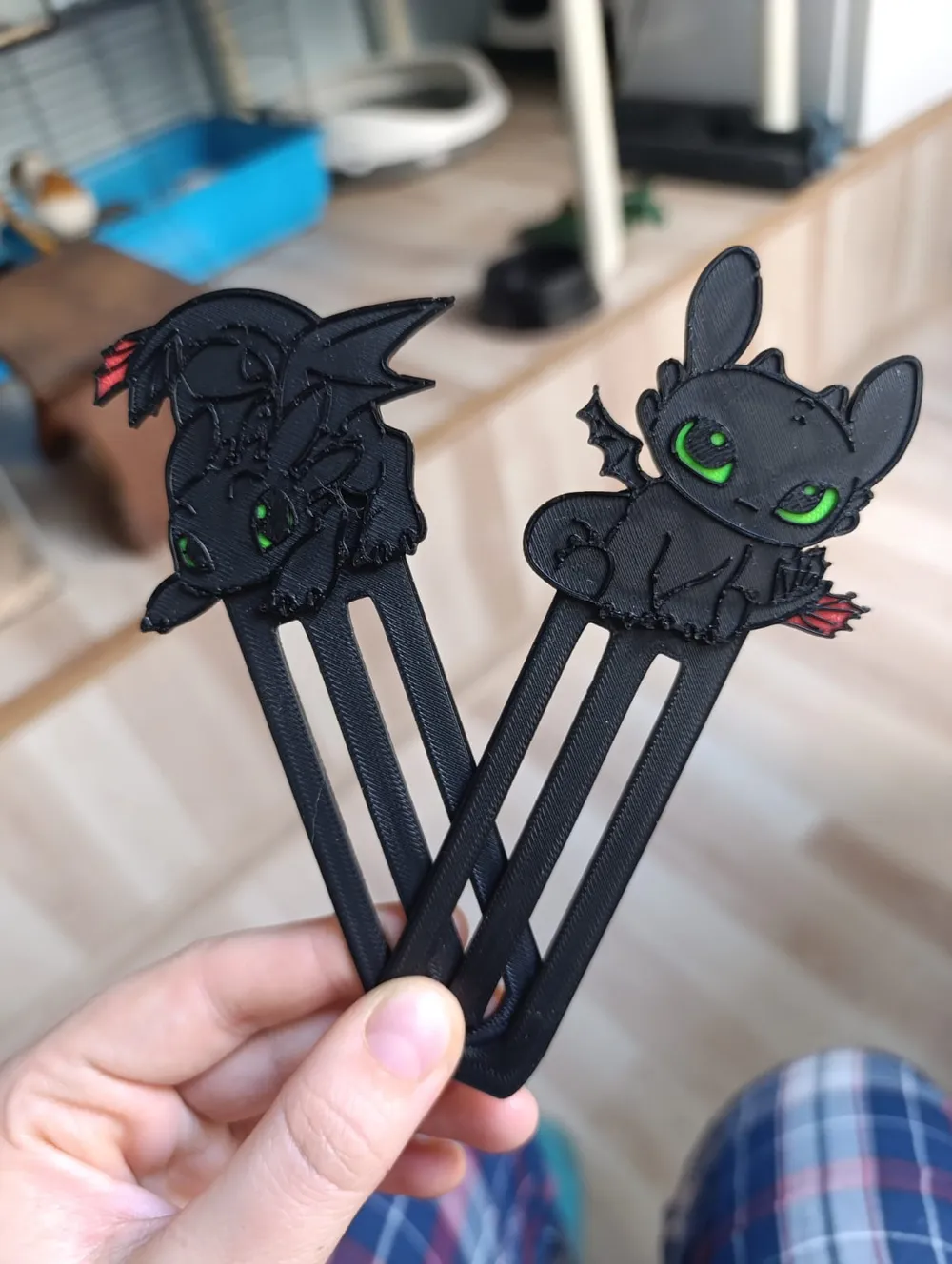 Toothless 2x bookmarks by Kris95 - MakerWorld