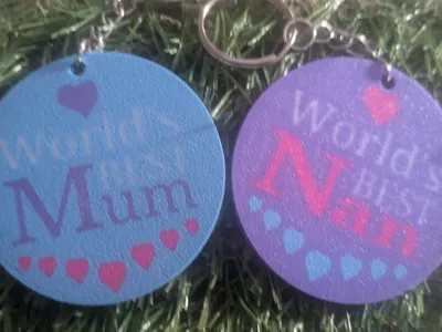 mum and nan coaster magnet and keyring set 