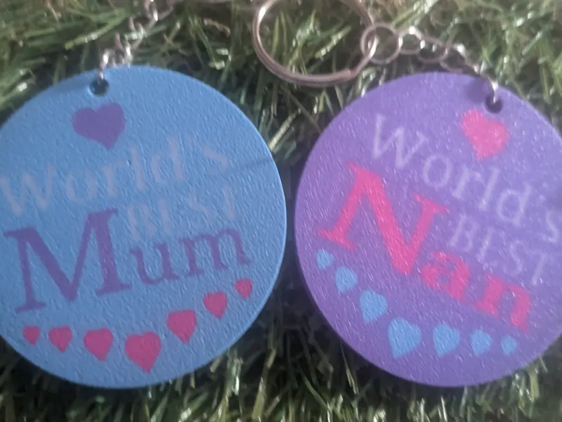 mum and nan coaster magnet and keyring set 