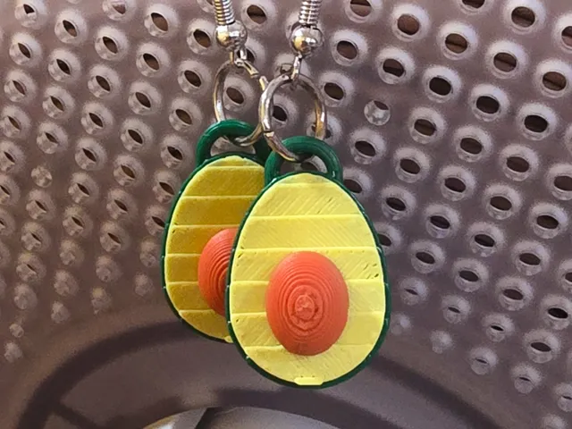 3D Avocado earrings