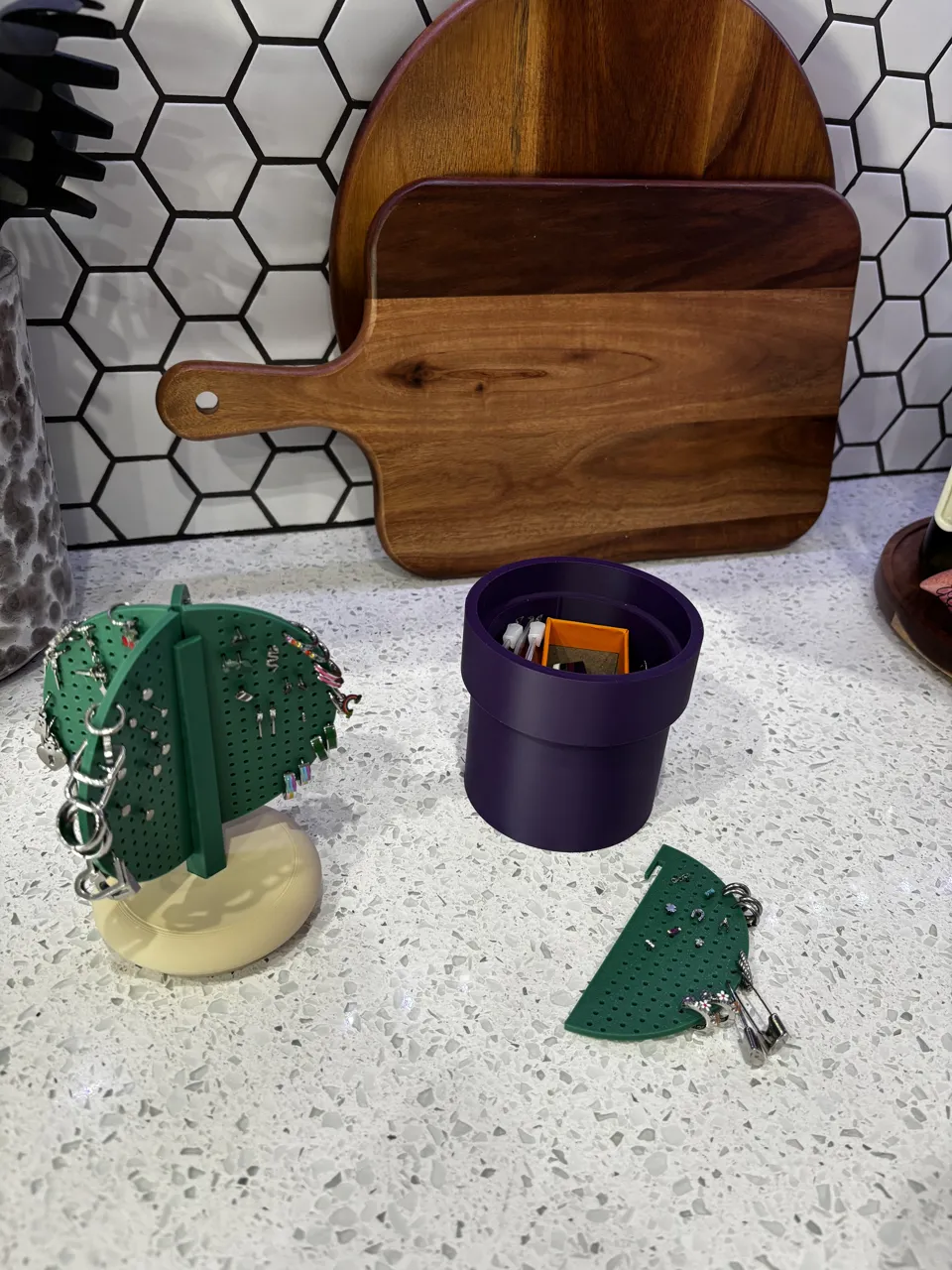 Cactus Earring Holder and Storage view 3