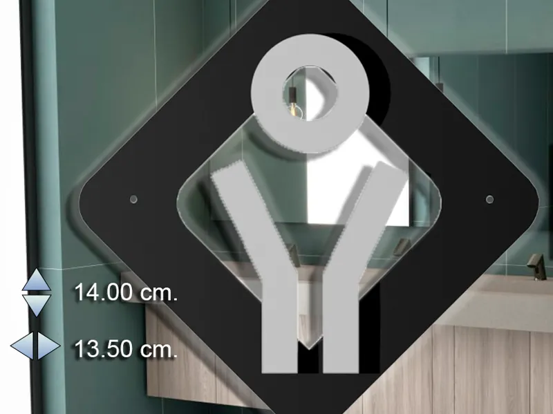 Placa Letrero para Baño de Hombre (Minimalista)