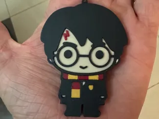 Harry Potter layered keychain