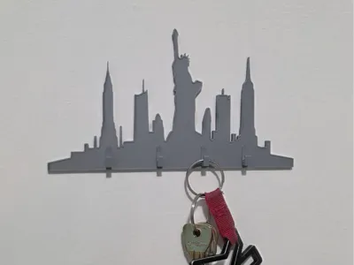 New York City skyline keychain