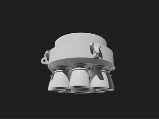1/144 Falcon 9 Aft Section | High-Detail Model
