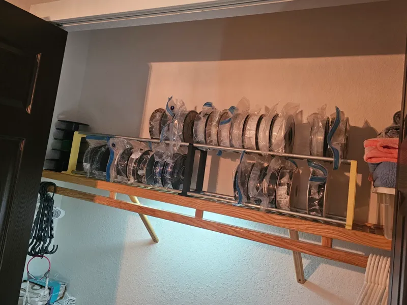 On Shelf Filament Rack