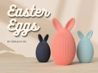 Easter eggs with bunny ears