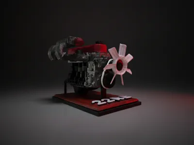 Toyota 22RE 4-Cylinder Engine Miniature