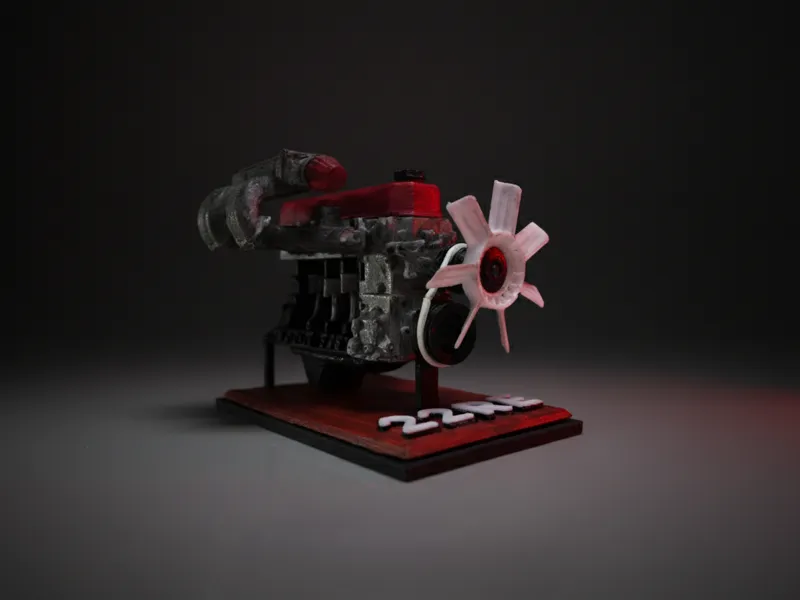 Toyota 22RE 4 Cylinder Engine Mini Version