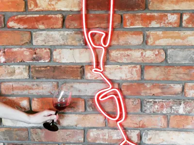 Wine Glass Neon Frame (LED)