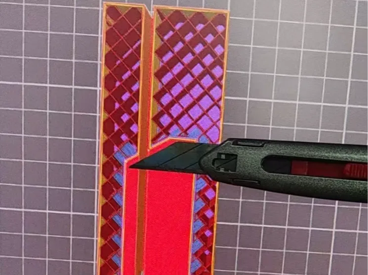 使用美工刀刀片参数化瓦楞纸切割器 for 猫抓板